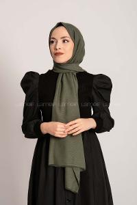 Modalamelif Geometrik Desen Pamuk  Şal Haki