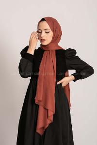 Modalamelif Geometrik Desen Pamuk  Şal Kiremit