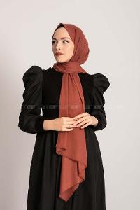 Modalamelif Geometrik Desen Pamuk  Şal Kiremit