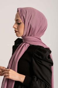 Modalamelif Geometrik Desen Pamuk  Şal Lila