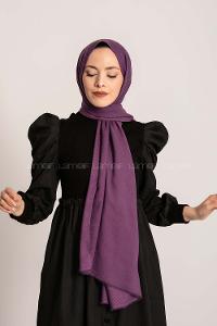 Modalamelif Geometrik Desen Pamuk  Şal Mor