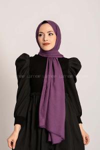 Modalamelif Geometrik Desen Pamuk  Şal Mor