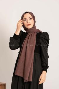 Modalamelif Leopar Desen Pamuk  Şal Acı Kahve