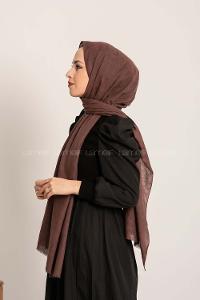 Modalamelif Leopar Desen Pamuk  Şal Acı Kahve