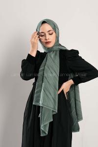 Modalamelif Çizgisel desenli  İpeksi Jakarlı Şal Çağla Yeşili