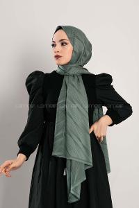 Modalamelif Çizgisel desenli  İpeksi Jakarlı Şal Çağla Yeşili