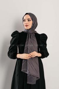 Modalamelif Çizgisel desenli  İpeksi Jakarlı Şal Füme