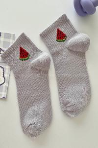 Modalamelif Karpuz Baskılı Lila Çorap