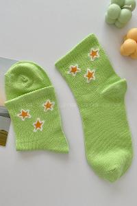 Modalamelif Üç Yıldız Çimen Yeşili Tenis Çorap