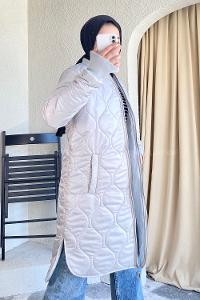 Modalamelif Kapitone Model Şişme Mont Taş