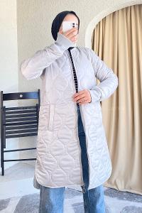 Modalamelif Kapitone Model Şişme Mont Taş