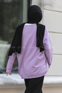kı Detaylı Sweat Lila