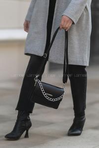 Modalamelif Orse Model Aksesuarlı Çanta Düz Siyah