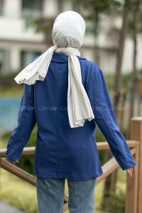 Modalamelif Çift Düğme Detaylı Ceket İndigo