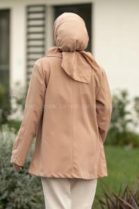 Modalamelif Çift Düğme Detaylı Ceket Sütlü Kahve