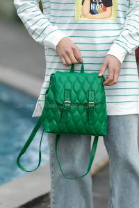 Lamelif Pear Kadın Sırt Çantası Yeşil