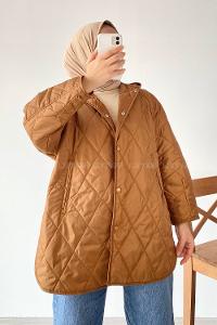 Lamelif Önü Çıtçıt Düğmeli Mont Taba