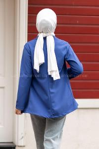 Modalamelif Tek Düğme Detaylı Ceket İndigo