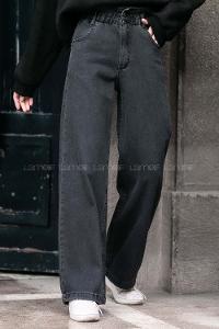 Modalamelif Kemer Büzgülü Boyfriend Bol Paça Pantolon Füme