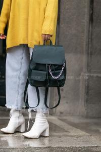 Petrol Blue Buckle With Suspenders Iron Hand Bag Arm Bag Bag