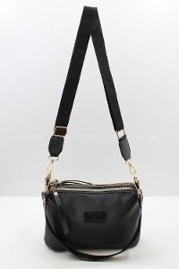 Modalamelif Change Üç Bölmeli Saten Çanta Siyah