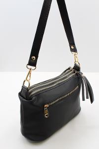 Modalamelif Change Üç Bölmeli Saten Çanta Siyah