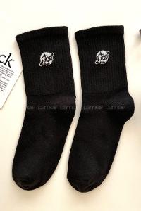 Lamelif Siyah Gezegen Çorap