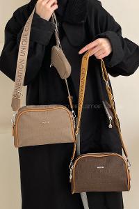 Lamelif Hasır Askılı Valentino Çanta Acı Kahve