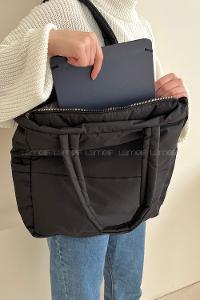 Black Buckle Skin Hand Bag Bag