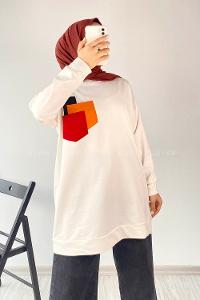 Modalamelif 3 Renk Cepli Tunik Ekru