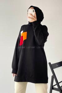 Modalamelif 3 Renk Cepli Tunik Siyah