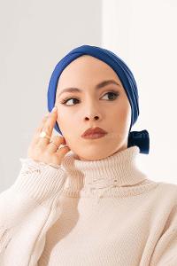 Modalamelif Çift Taraflı Fiyonklu-Tek Bantlı Dış Bone Saks Mavisi