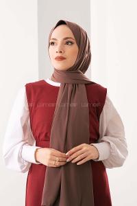 Modalamelif Kahverengi Medine İpeği Şal