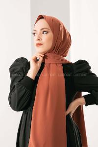 Modalamelif Koyu Tarçın Medine İpeği Şal