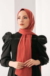 Modalamelif Koyu Turuncu medine İpeği Şal