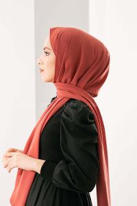 Modalamelif Koyu Turuncu medine İpeği Şal