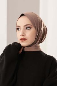 Modalamelif Çıtçıtlı Pratik Hijab Bone Camel