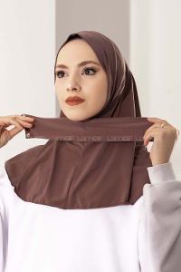 Modalamelif Çıtçıtlı Pratik Hijab Bone Eflatun