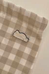 Lamelif Bear Desen Demir Broş