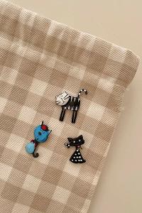 Modalamelif Kedicik 3lü Demir Broş