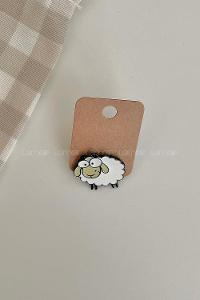 Lamelif Koyun Desen Demir Broş