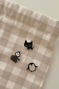 Modalamelif Penguen 3lü Demir Broş