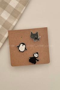 Modalamelif Penguen 3lü Demir Broş