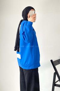 Modalamelif Just Yazı Baskılı Sweat Mavi