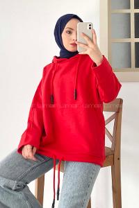 Modalamelif Kırmızı Berendıne Z Üç İplik Sweat