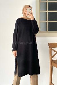 Modalamelif Düz Tesettür Model Tunik Siyah