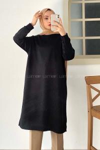 Modalamelif Düz Tesettür Model Tunik Siyah