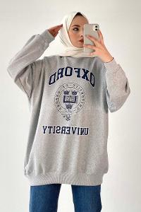 Gray Medium Crew Neck Long Arm Sweatshirt