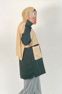 Modalamelif Garnili Cepli Balance Sweat Haki