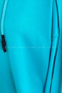 Modalamelif Kapüşon Detaylı Ters Dikiş Model Ursula Sweat Turkuaz